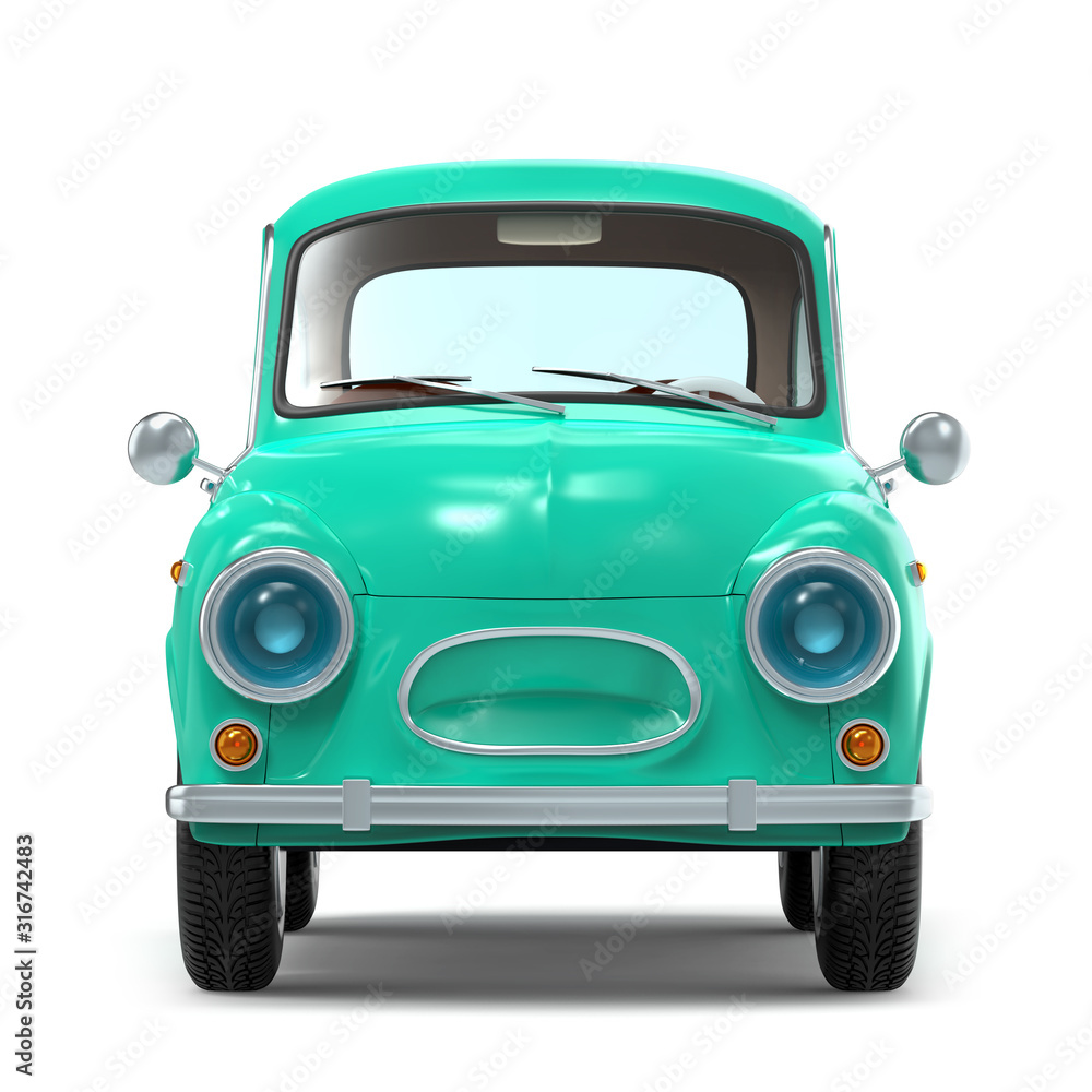 car retro small cartoon bunchy front