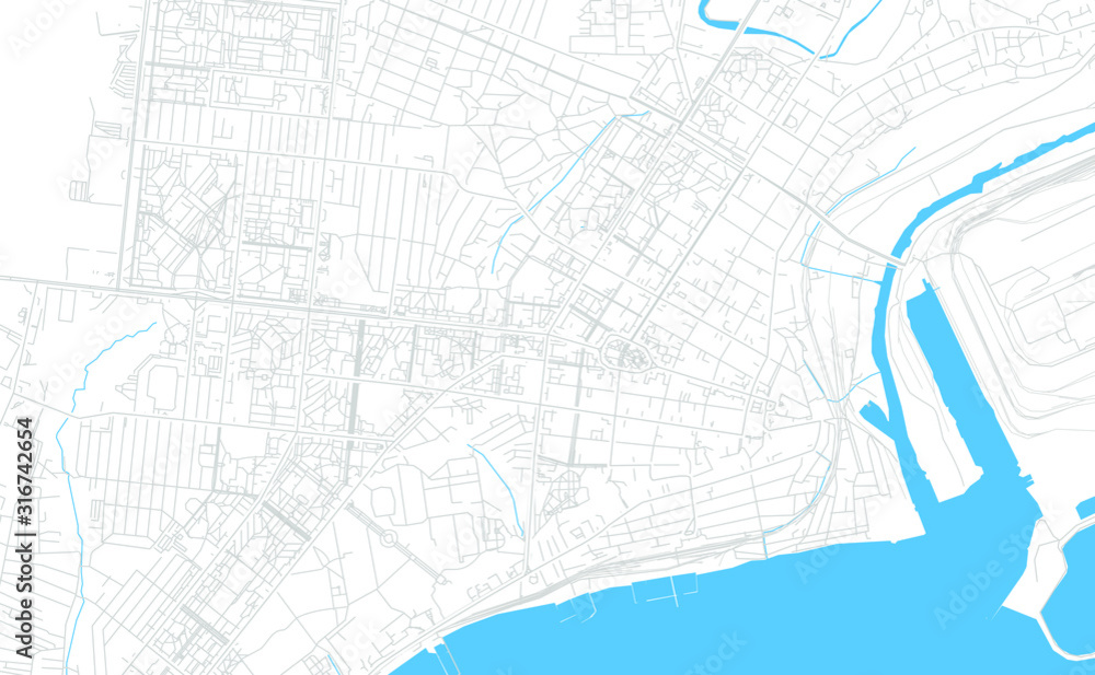 Mariupol, Ukraine bright vector map