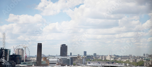 Panoramic shot of cityscape in London  England  UK