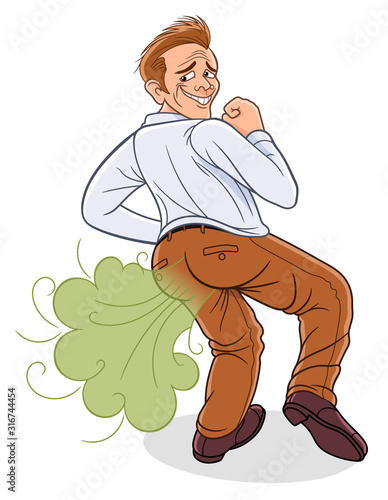 Funny farting man