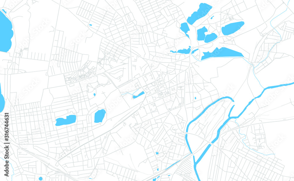 Sloviansk, Ukraine bright vector map