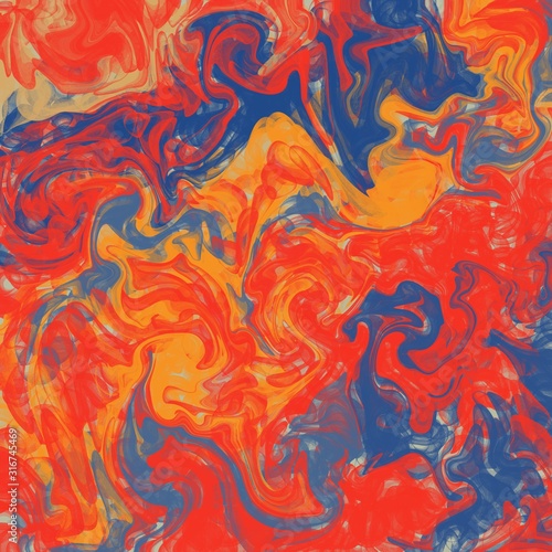 abstract image of mixed colorful paints , Acrylic texture with marble pattern for background