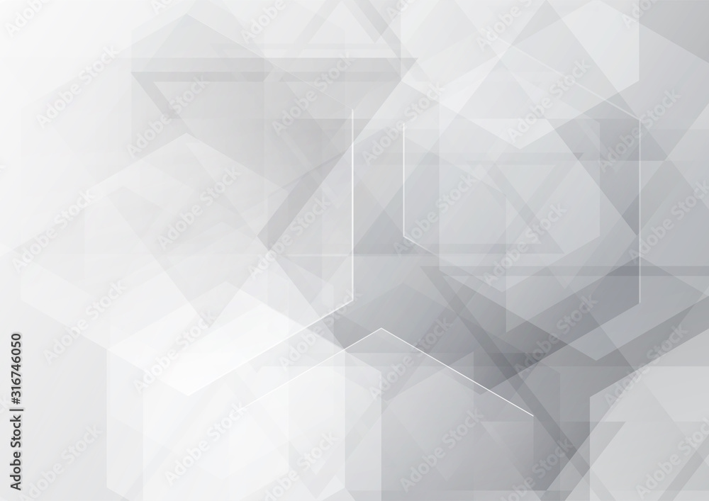 Fototapeta premium Grey wheel geometric technology background with gear shape. Vector abstract graphic design.