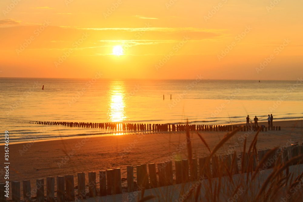 Zoutelande Strand Sonnenuntergang