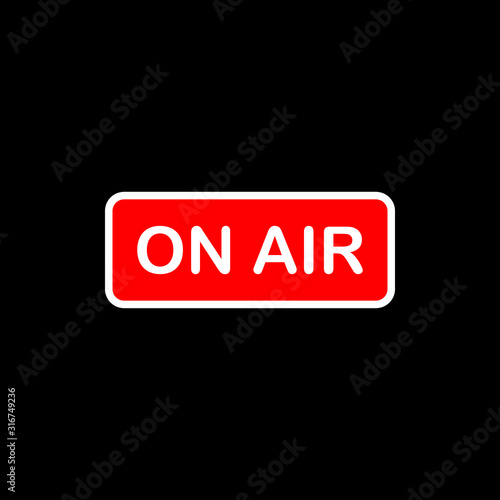 Billede på lærred ON Air live streaming radio and television icon vector