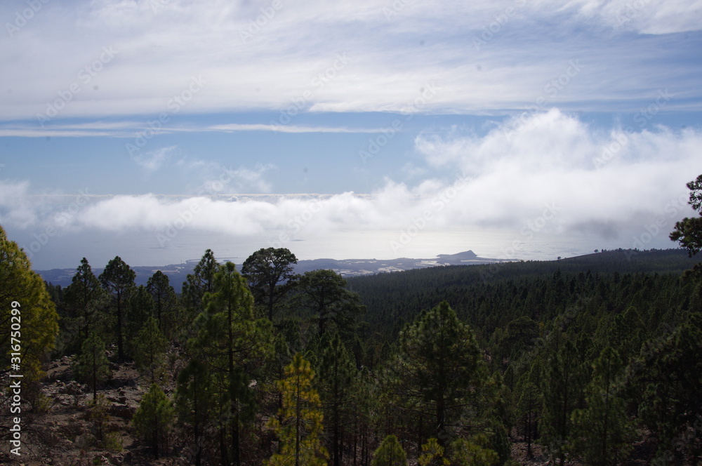 View of clouds from the mountains View of clouds from the mountains