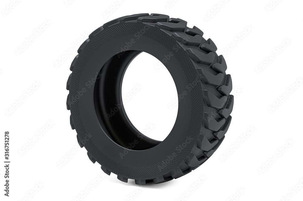 Truck tire or forklift tire, 3D rendering Truck tire or forklift tire, 3D rendering