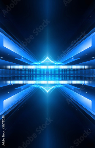 Abstract blue dark backgrou...