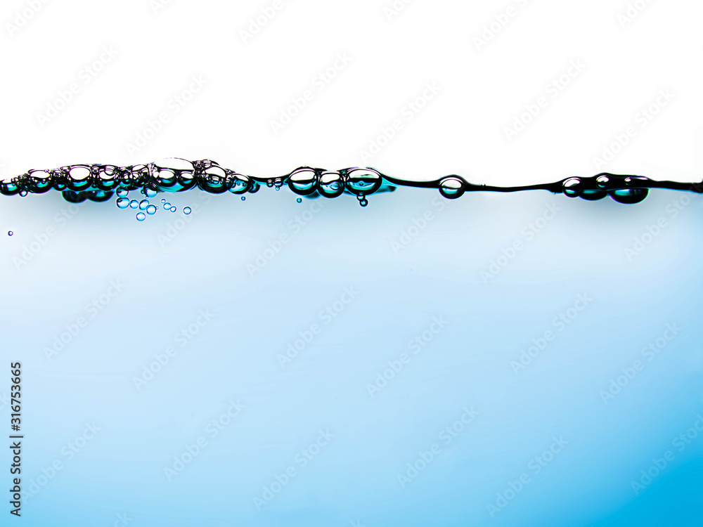 the surface of the water.Water wave isolated on white background. the surface of the water.Water wave isolated on white background.