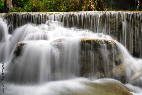 Kung Si waterfall at Luang Prabang in Laos  Natural background