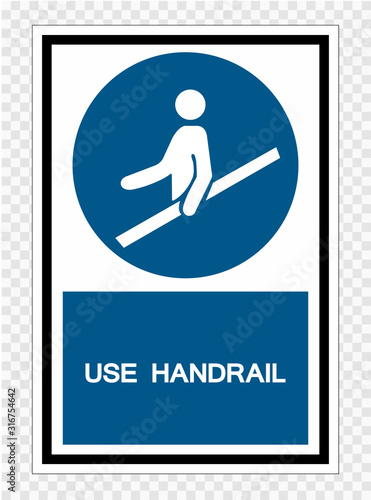 Use Handrail Symbol Sign Isolate On White Background,Vector Illustration EPS.10