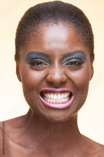 Portrait of young sexy black woman posing