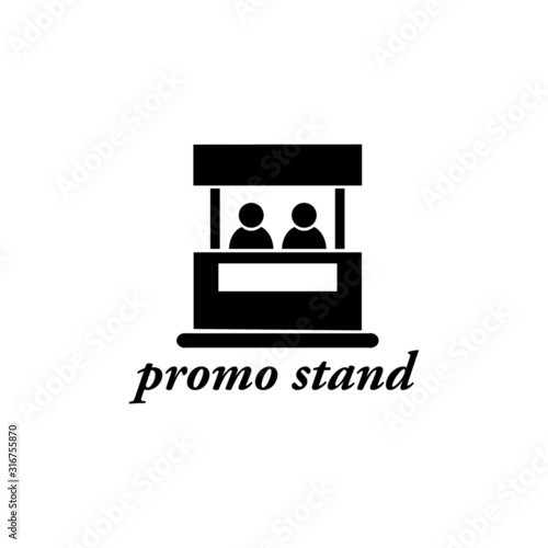 promo stand icon vector - illustration