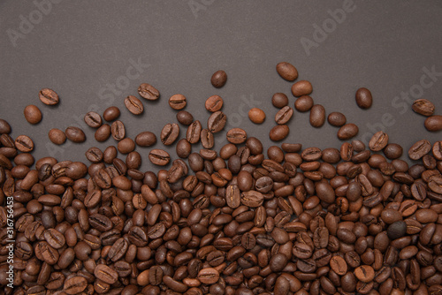 coffee beans on a dark background