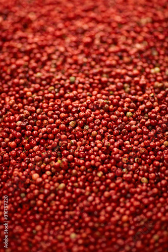spice dried peas peas white, black, red, mix, pepper mills. Close up background