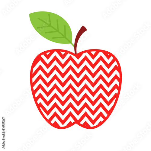 Chevron apple icon. Clipart image isolated on white background