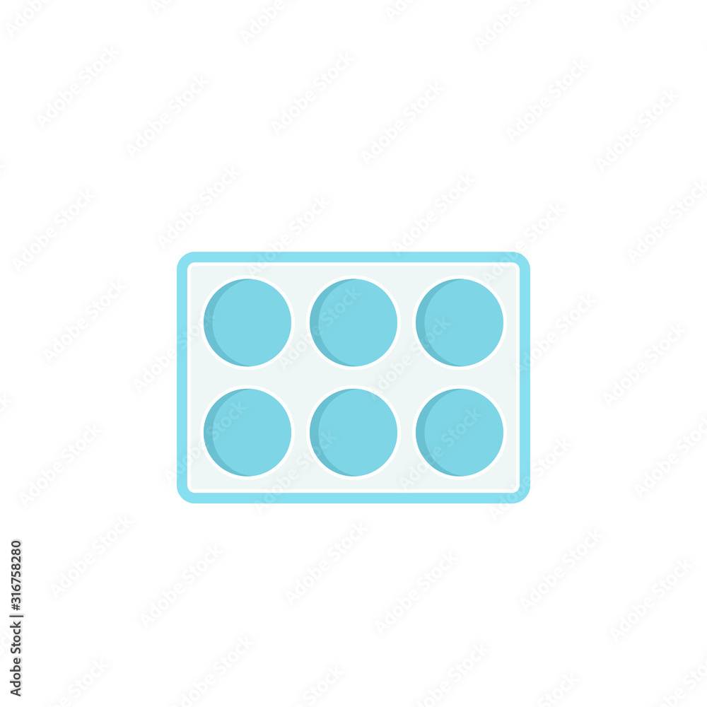 6 Well plate icon. Clipart image isolated on white background 6 Well plate icon. Clipart image isolated on white background