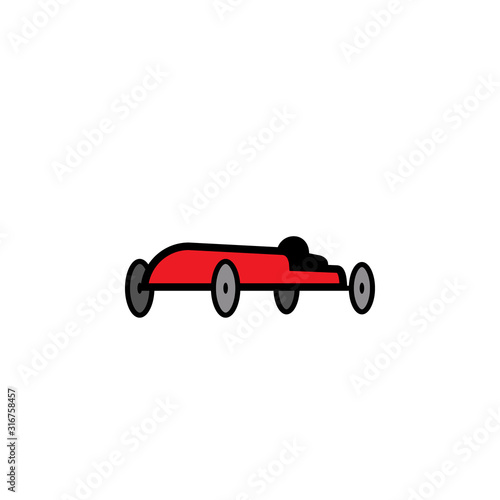 Soap box car icon. Clipart image isolated on white background