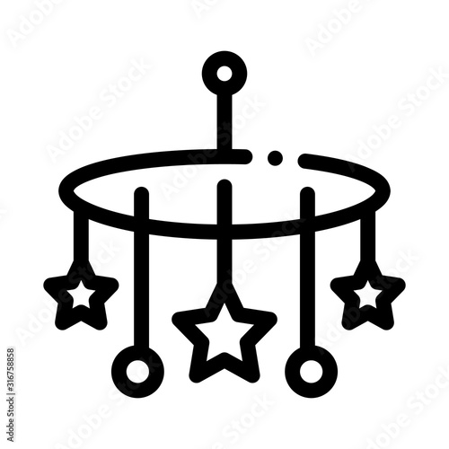 Mobile Toys Icon Vector. Outline Mobile Toys Sign. Isolated Contour Symbol Illustration