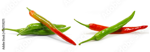 Chilli pepper isolated on white background