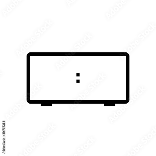 Blank digital clock. Clipart image isolated on white background