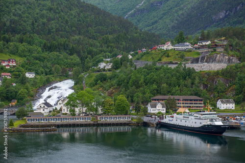 Hellesylt / Norway06.29.2015.Hellesylt is a town in the municipality of Stranda, in the county of Møre og Romsda