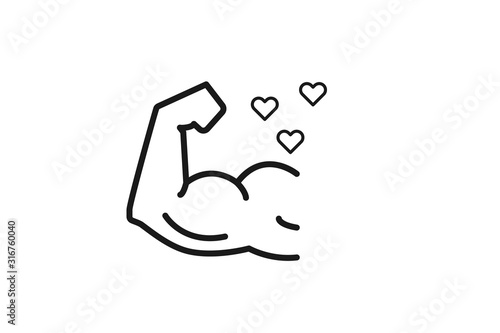 Muscles icon vector