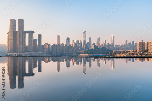 Scenery of high buildings in Chongqing, China
