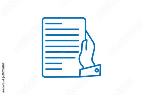 document on hand icon