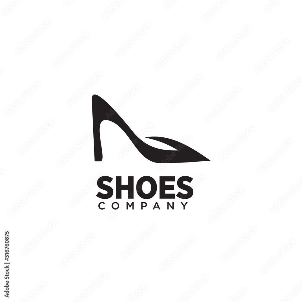Woman shoes logo design vector template Woman shoes logo design vector template
