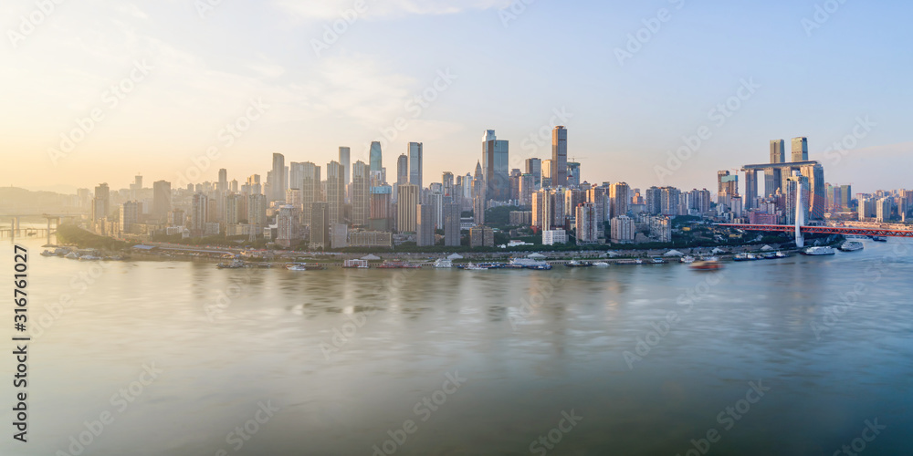 Sunny view of the Yangtze River in Chongqing, China Sunny view of the Yangtze River in Chongqing, China