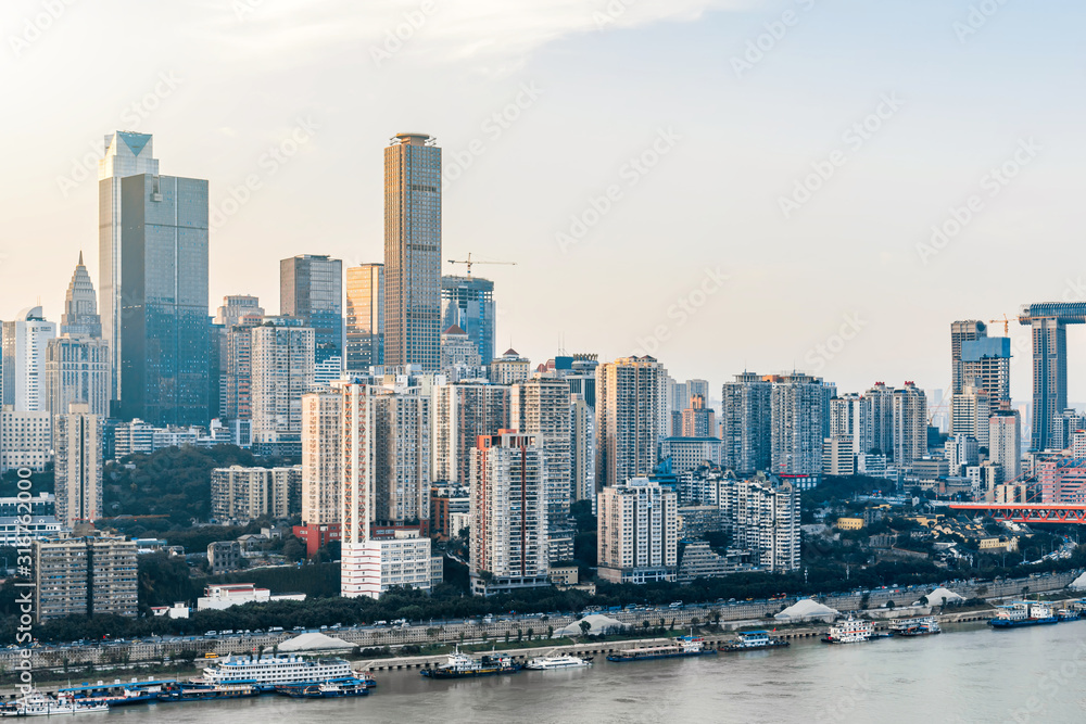 Sunny view of the Yangtze River in Chongqing, China