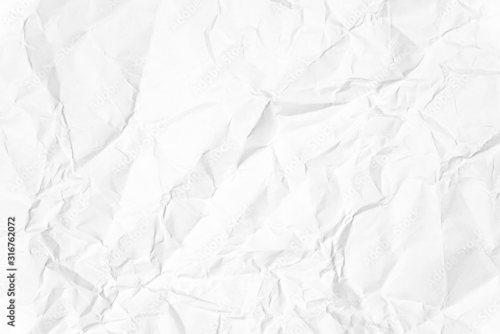 Naklejka premium Paper texture Crumpled White.Top view.