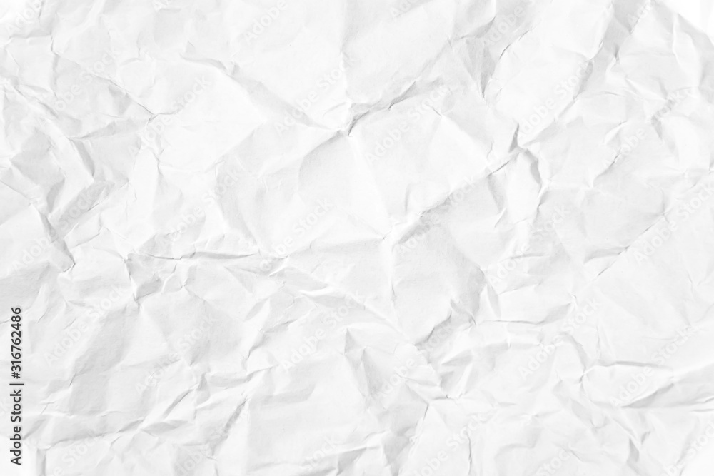 Obraz premium Paper texture Crumpled White.Top view.