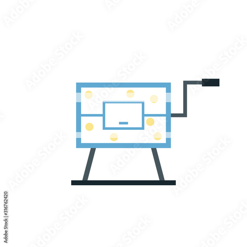Raffle drum icon. Clipart image isolated on white background
