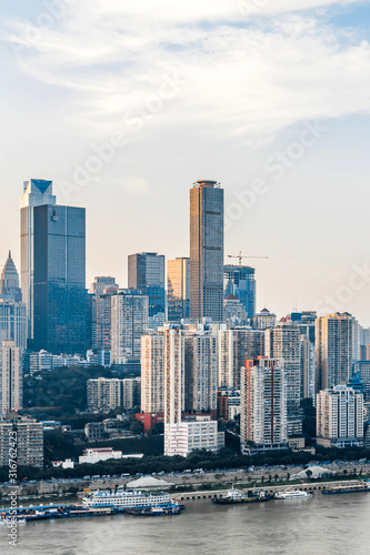 Sunny view of the Yangtze River in Chongqing, China