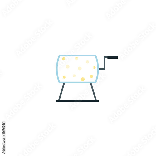 Raffle drum icon. Clipart image isolated on white background
