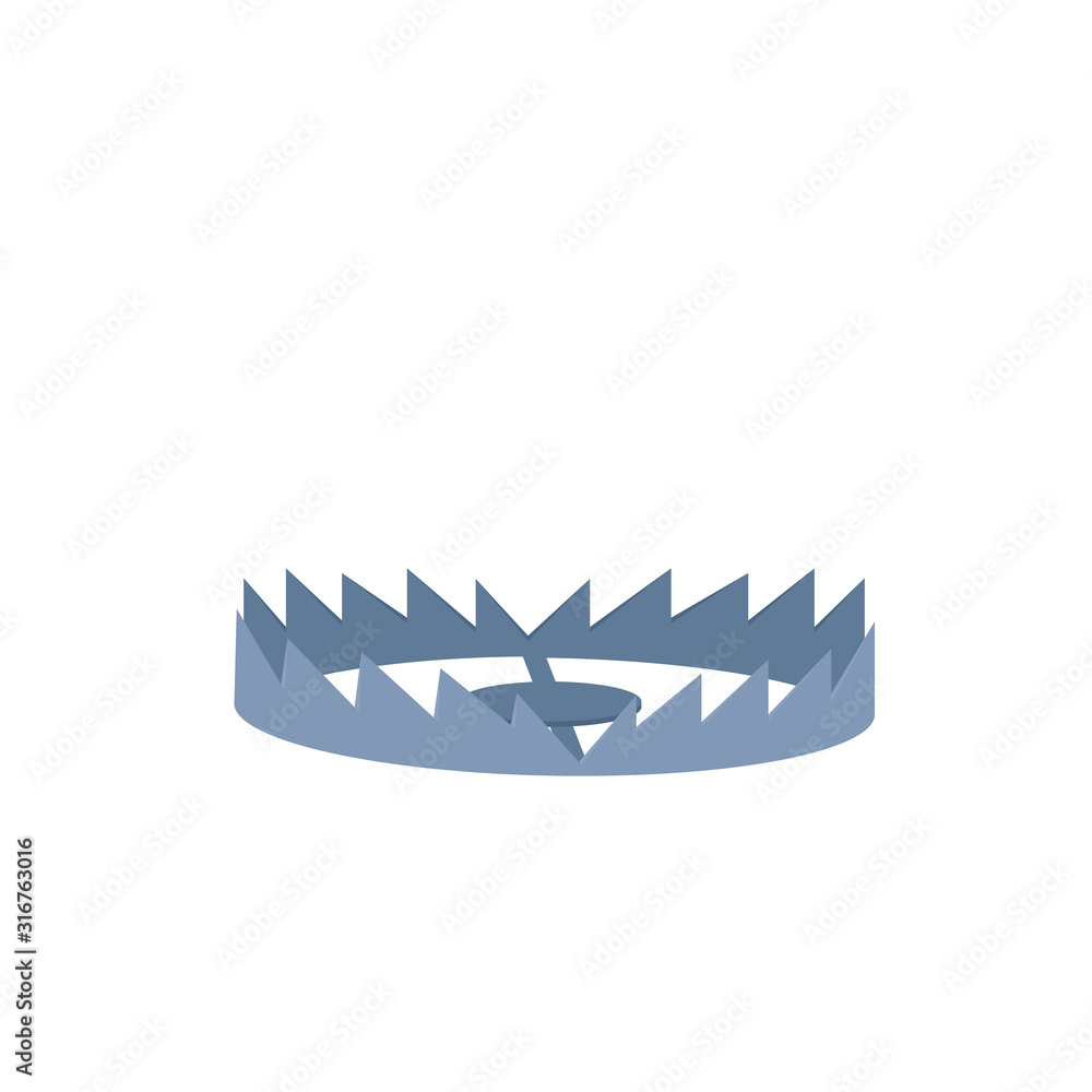 Bear trap icon. Clipart image isolated on white background Stock Vector ...