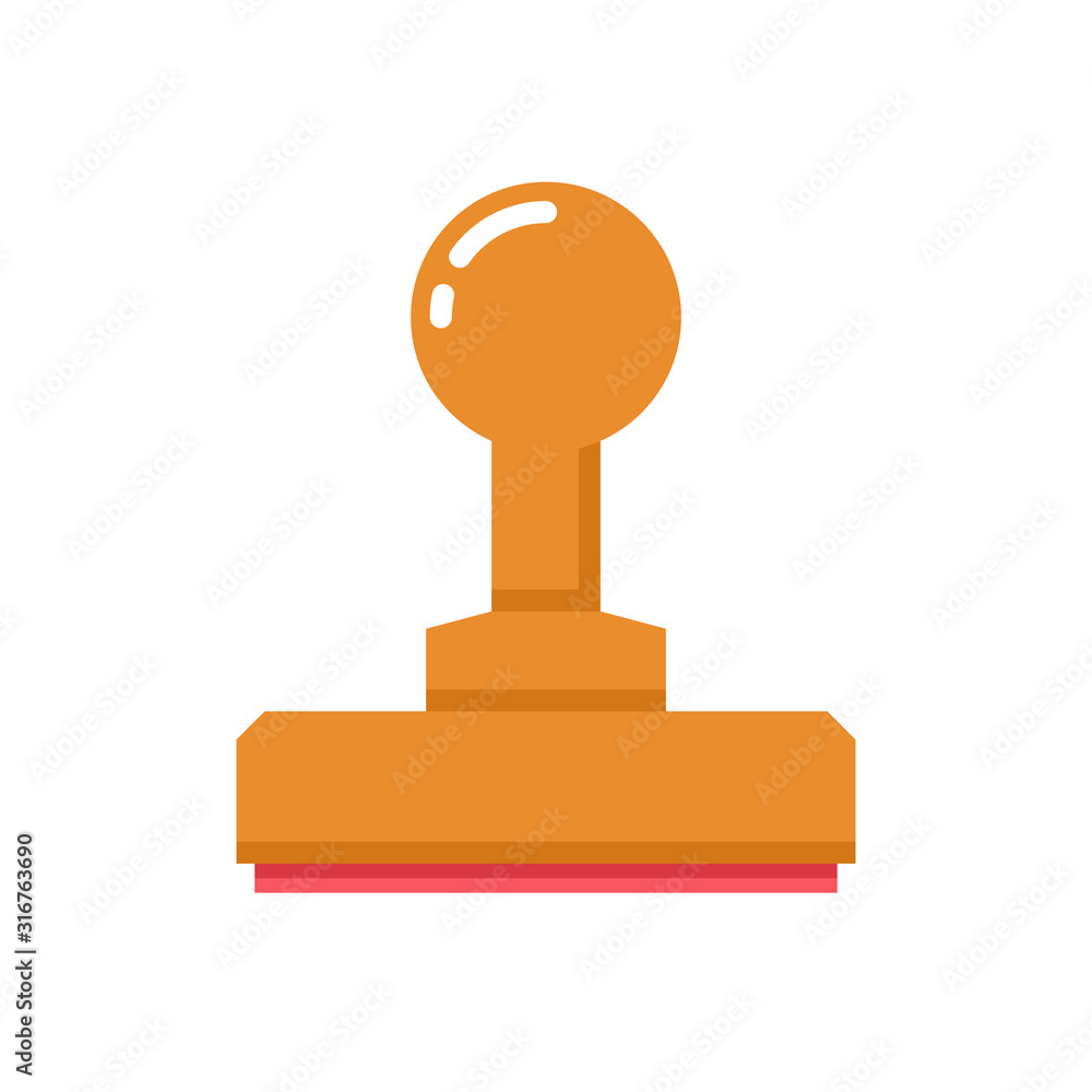 Stamp chop icon. Clipart image isolated on white background Stamp chop icon. Clipart image isolated on white background