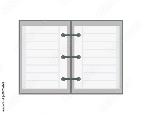 3 Ring binder icon. Clipart image isolated on white background