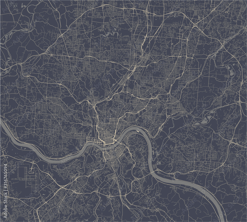 map of the city of Cincinnati, State Ohio, USA, , and is the government seat of Hamilton County map of the city of Cincinnati, State Ohio, USA, , and is the government seat of Hamilton County
