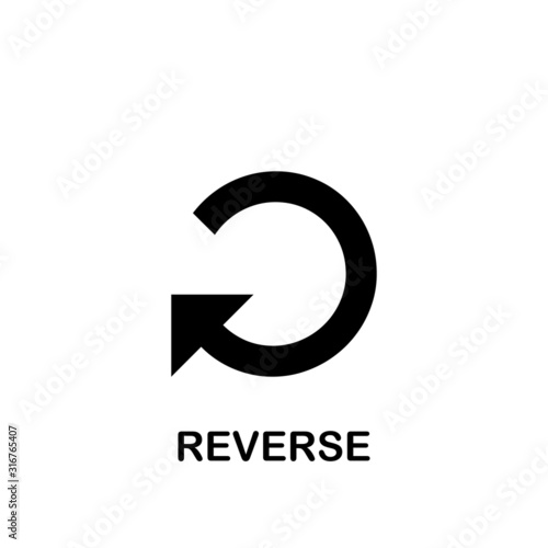 Back or reverse icon vector. Flip over or turn arrow sign. 