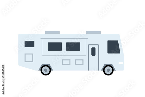 Trailer Class A simple icon. Clipart image isolated on white background