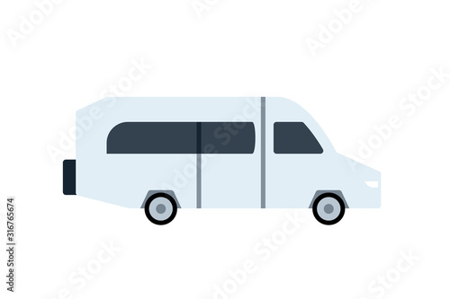 Trailer Class B simple icon. Clipart image isolated on white background