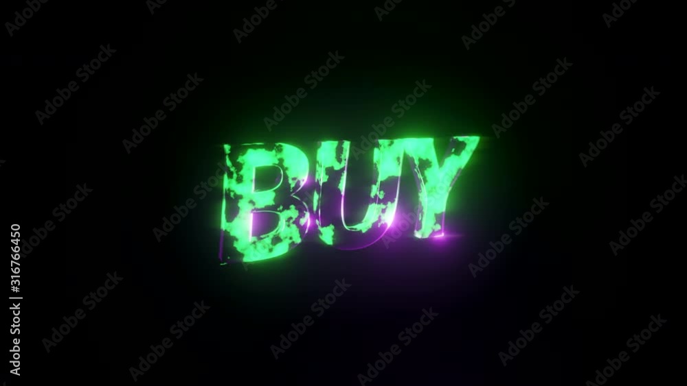 Buy text. 3D render. promotion video. concept of sale and clearance Buy text. 3D render. promotion video. concept of sale and clearance
