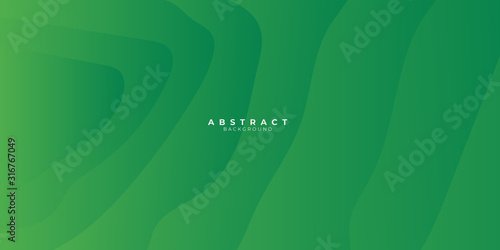Green abstract background with liquid wave gradient color for presentation design. Suit for business, corporate, institution, conference, party, festive, seminar, and talks.