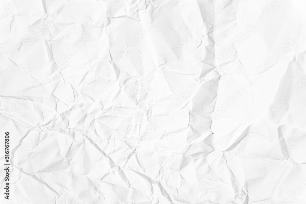 Obraz premium Paper texture Crumpled White.Top view.