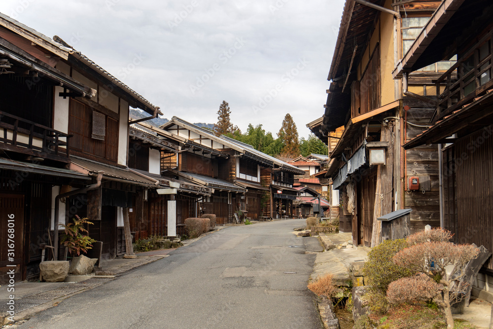 木曽の古い家並み／Tsumago-juku is an old town in Nagano Prefecture, Japan.