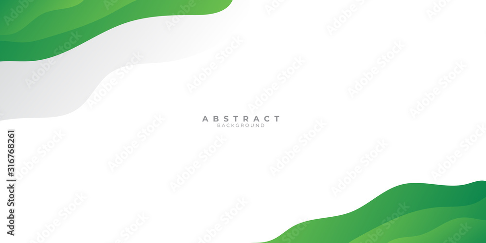 Fototapeta premium Green abstract background with liquid wave gradient color for presentation design. Suit for business, corporate, institution, conference, party, festive, seminar, and talks.