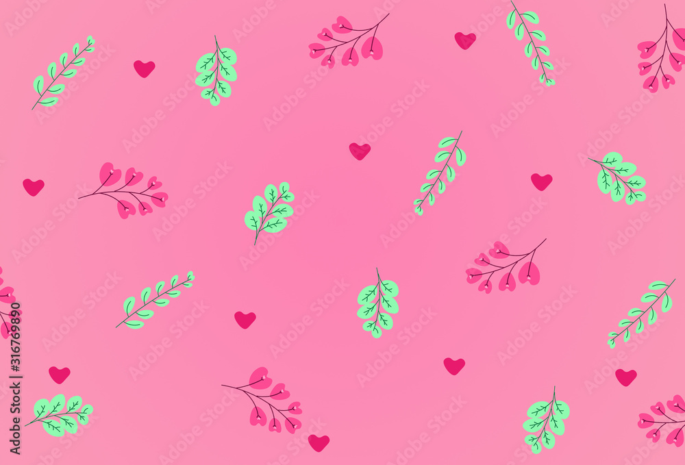 Hearts Valentine's Day abstract background with hearts